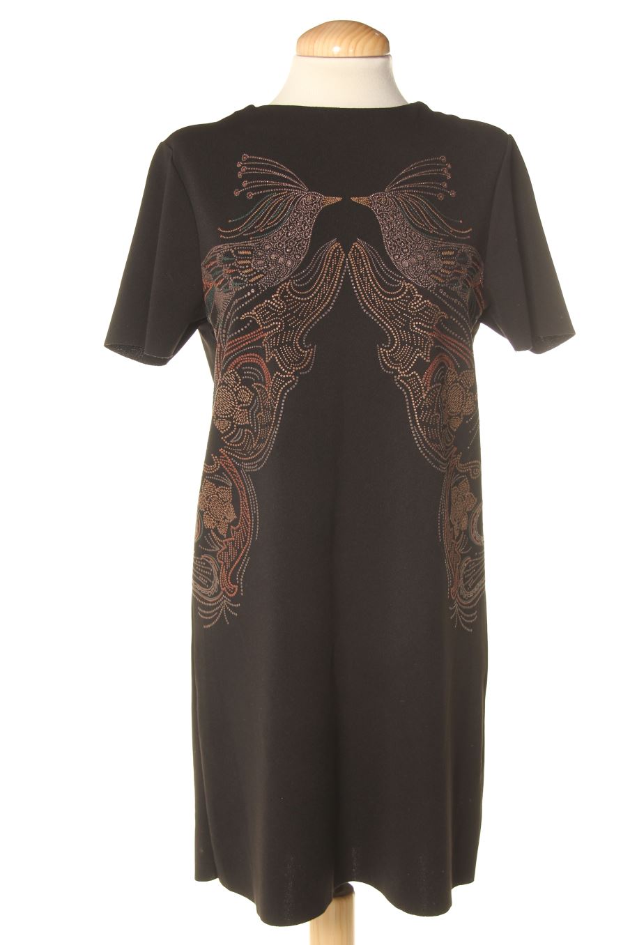Robe casual Zara de la taille M, de couleur noir