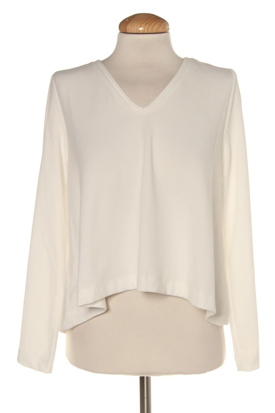 Blouse à manches longues Zara de la taille S, de couleur blanc