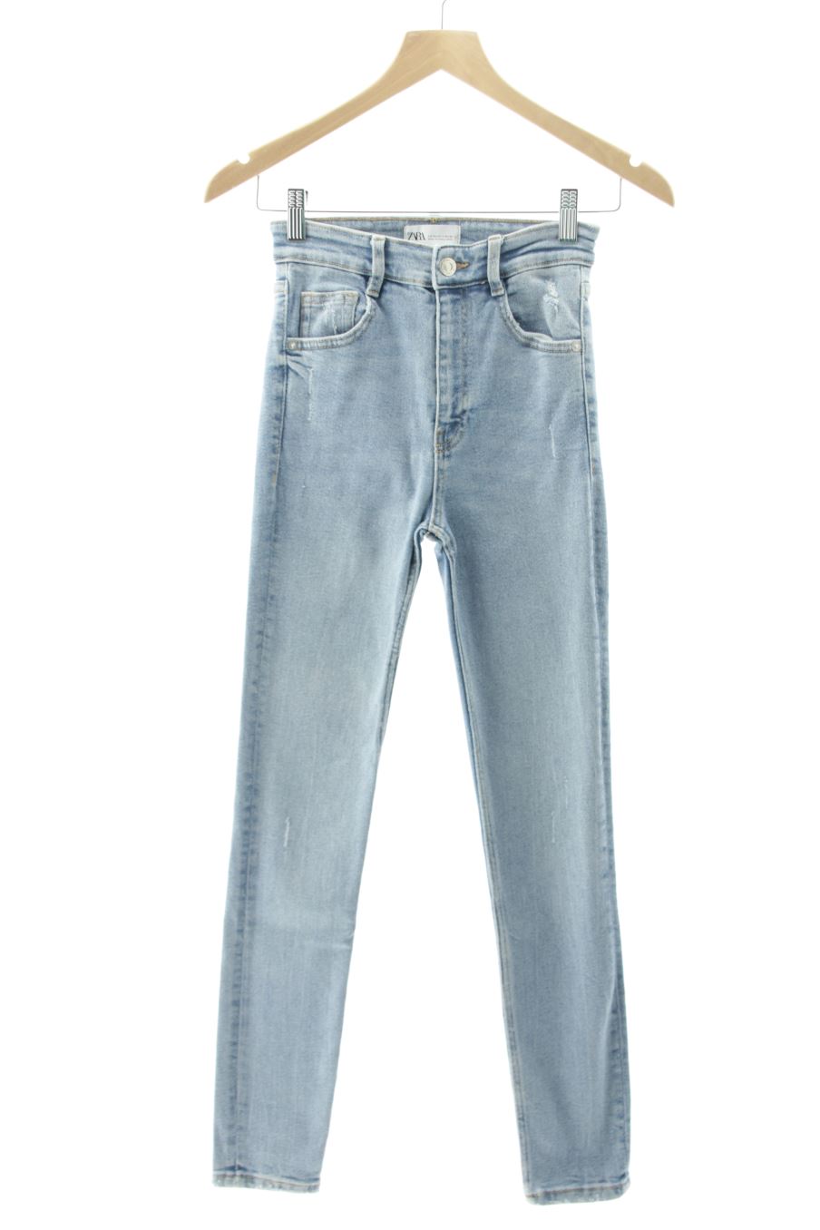 Jeans de Zara de la talla 34, de color blu