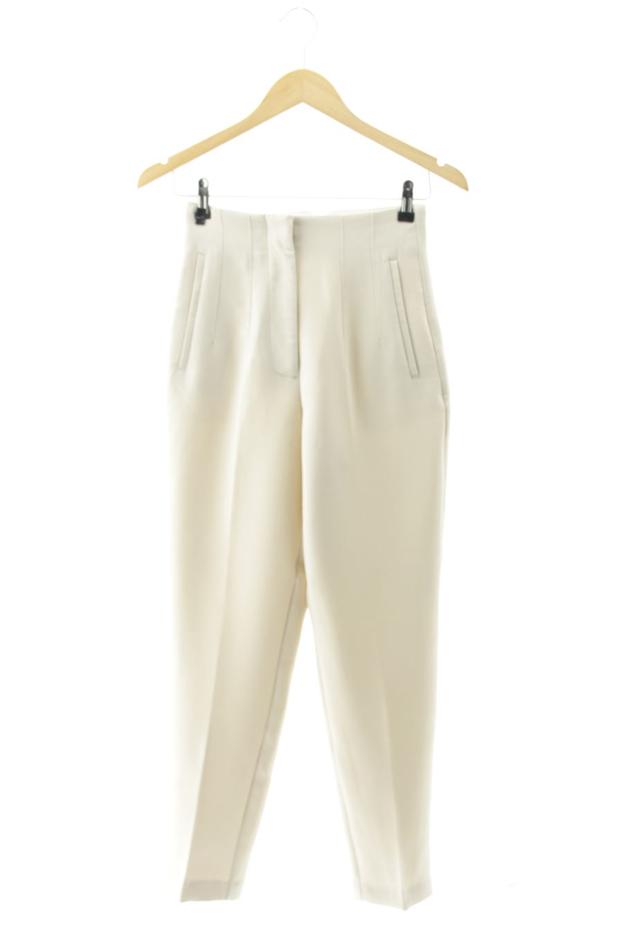 Pantaloni de Zara de la talla XS, de color beige
