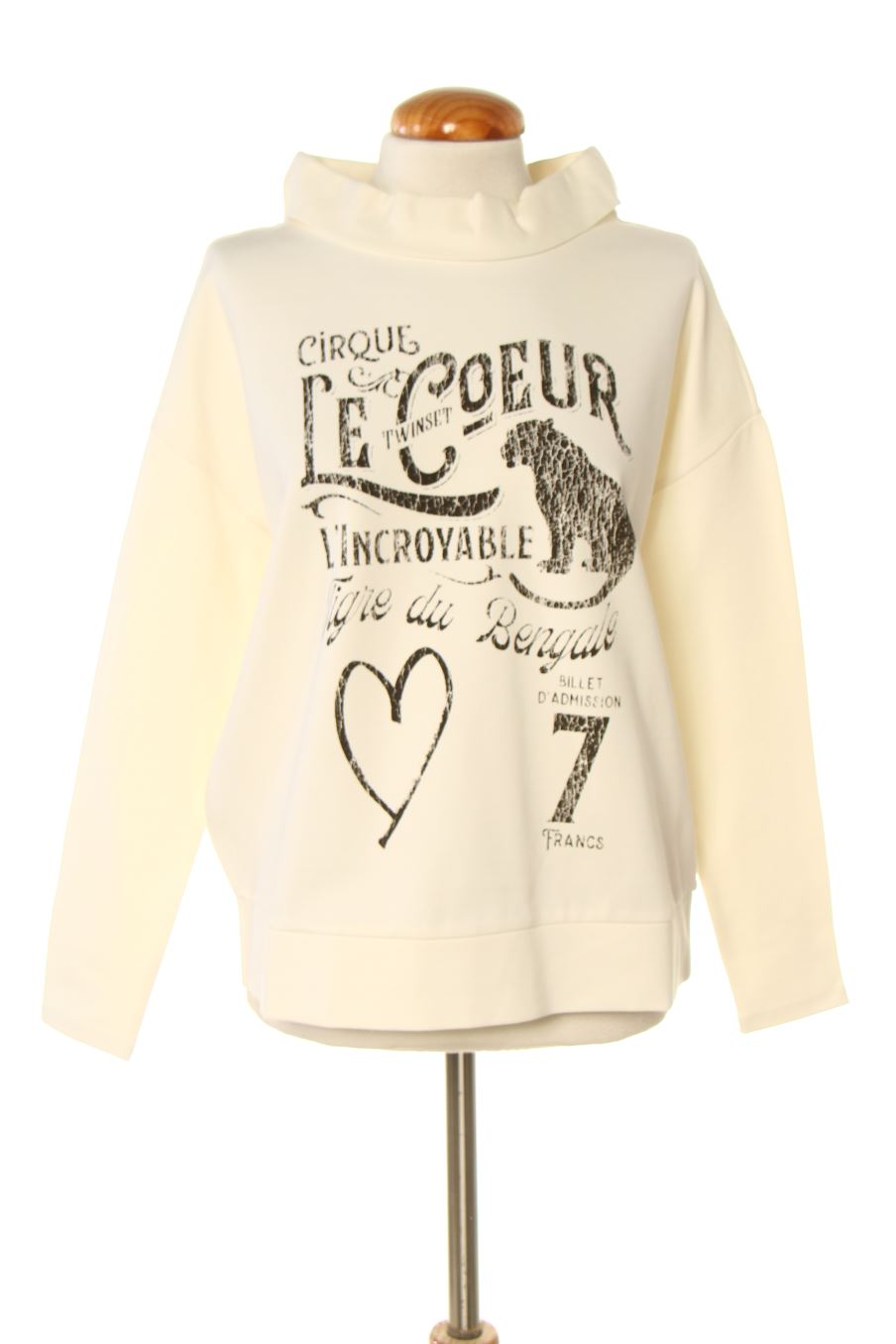 Sudadera de Le Coeur De Twin-Set Simona Barbieri de la talla S, de color blanco