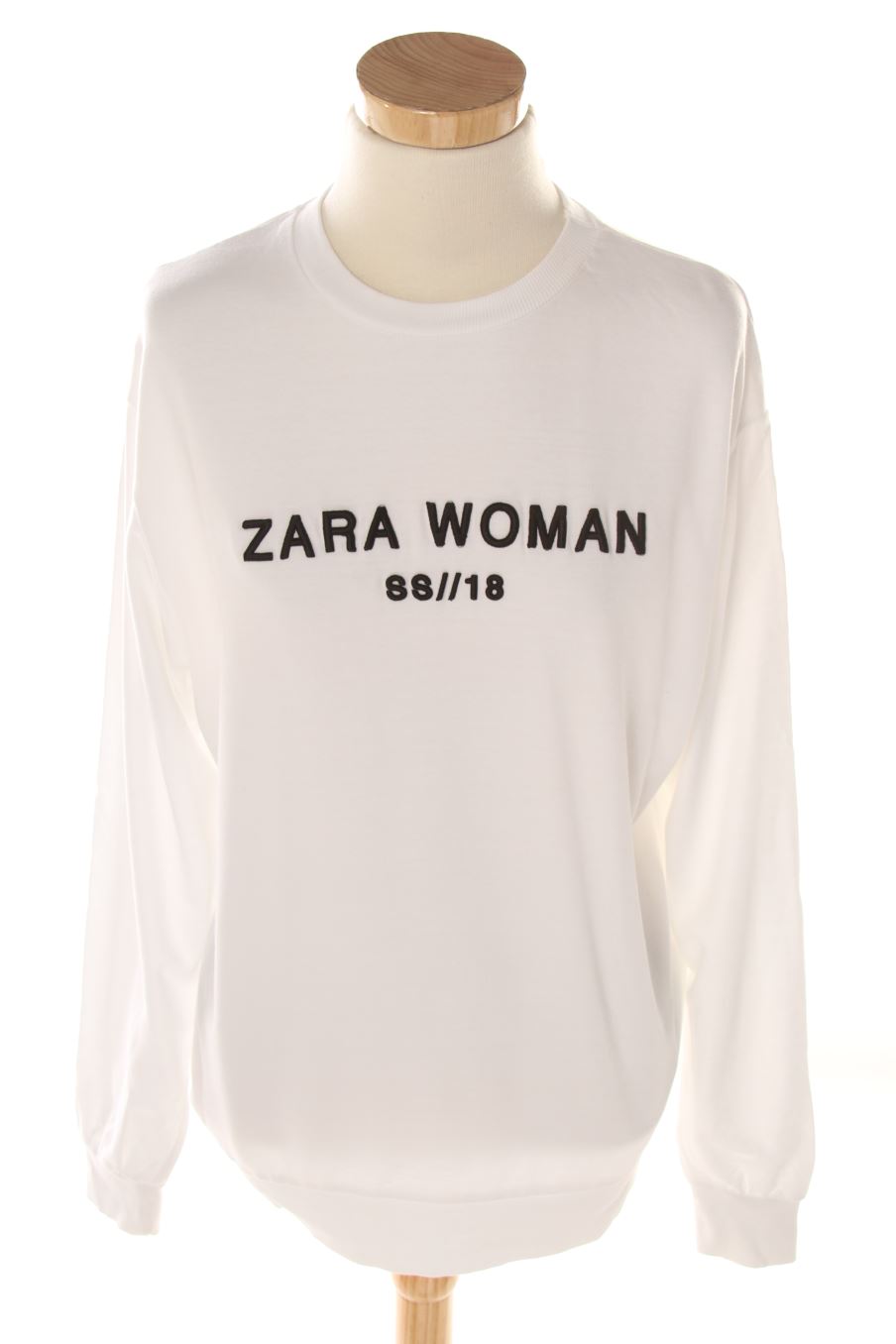 Sweat Zara Femme – Bleu – Taille L – Ourlet Brut – Très Bon état
