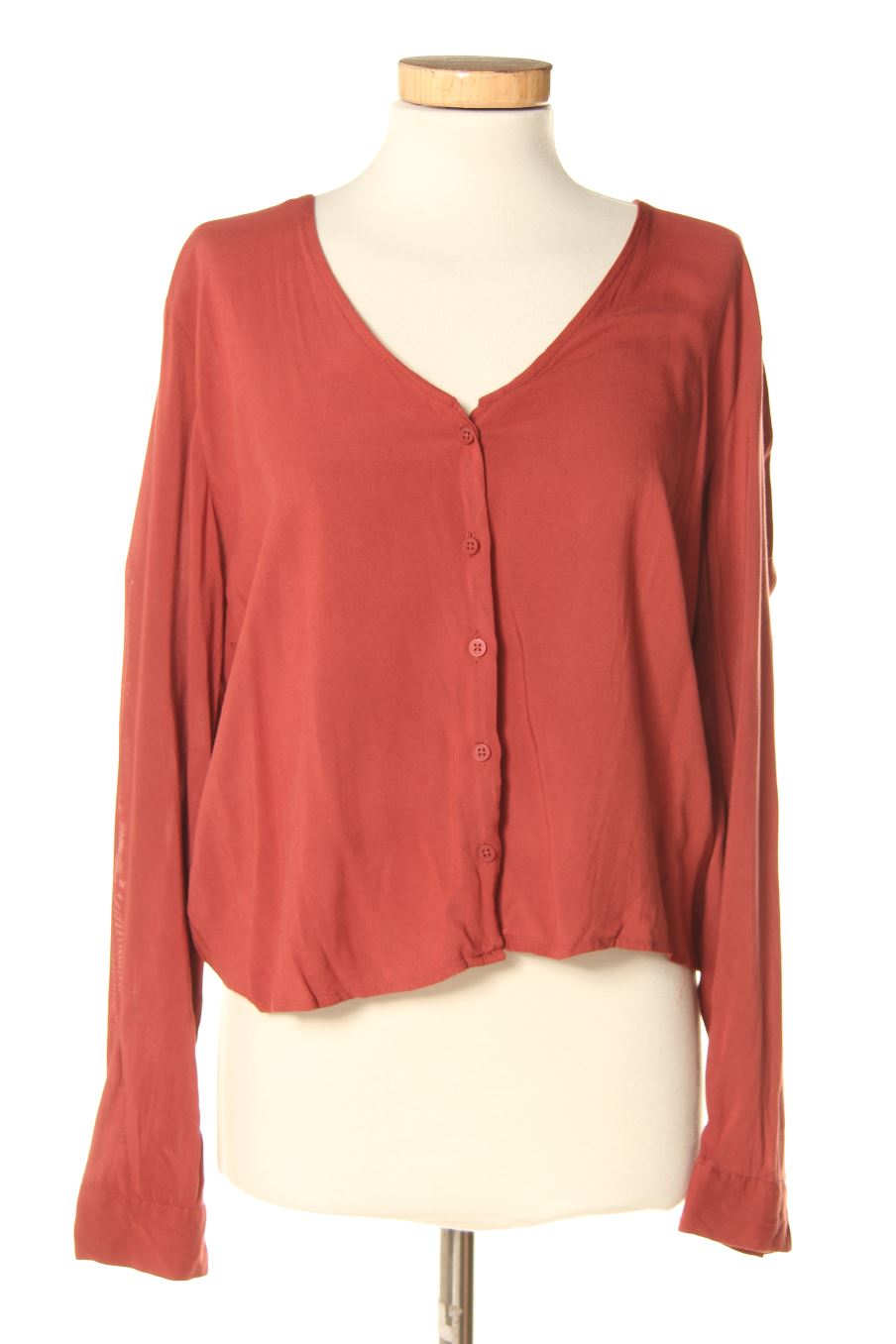 Blouse à manches longues Pull & Bear de la taille M, de couleur rose