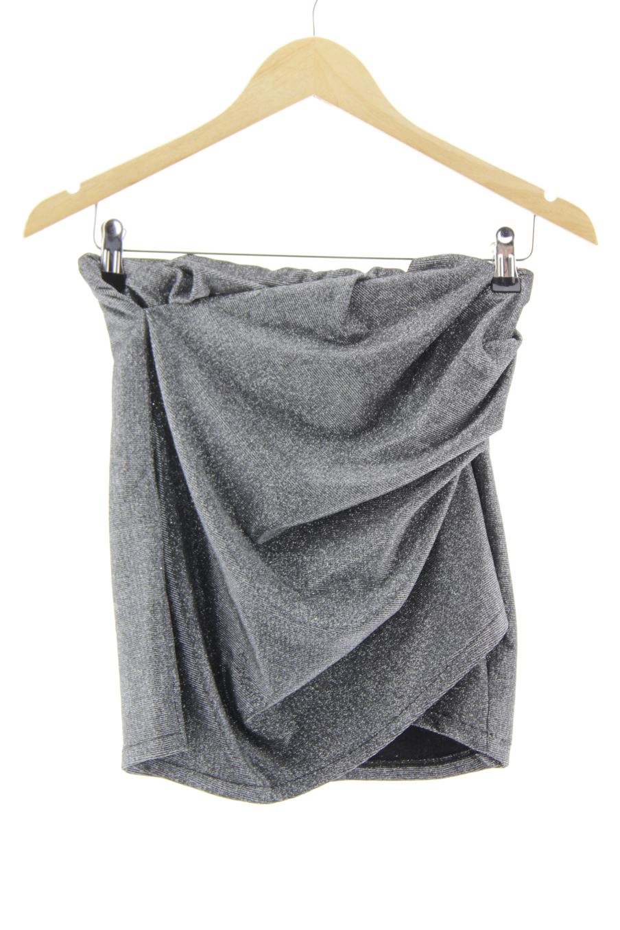 Falda de PERCENTIL de la talla 34, de color plateado