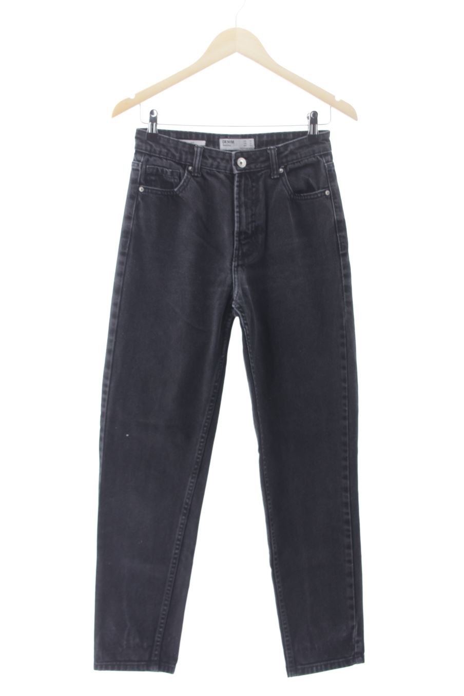 Vaquero de Bershka de la talla 34, de color negro de ropa vaquera