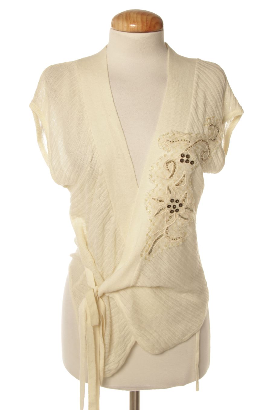 Chaleco de tela de F&2 de la talla M, de color beige