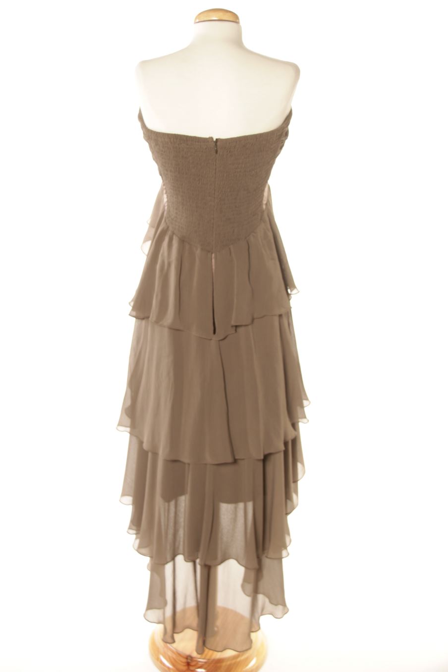 Vestido elegante de Veneno en la piel de la talla S, de color gris
