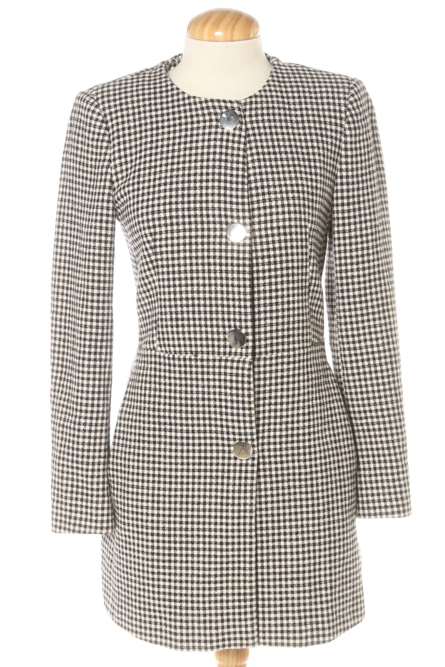 Abrigo de Zara de la talla S, de color cuadros