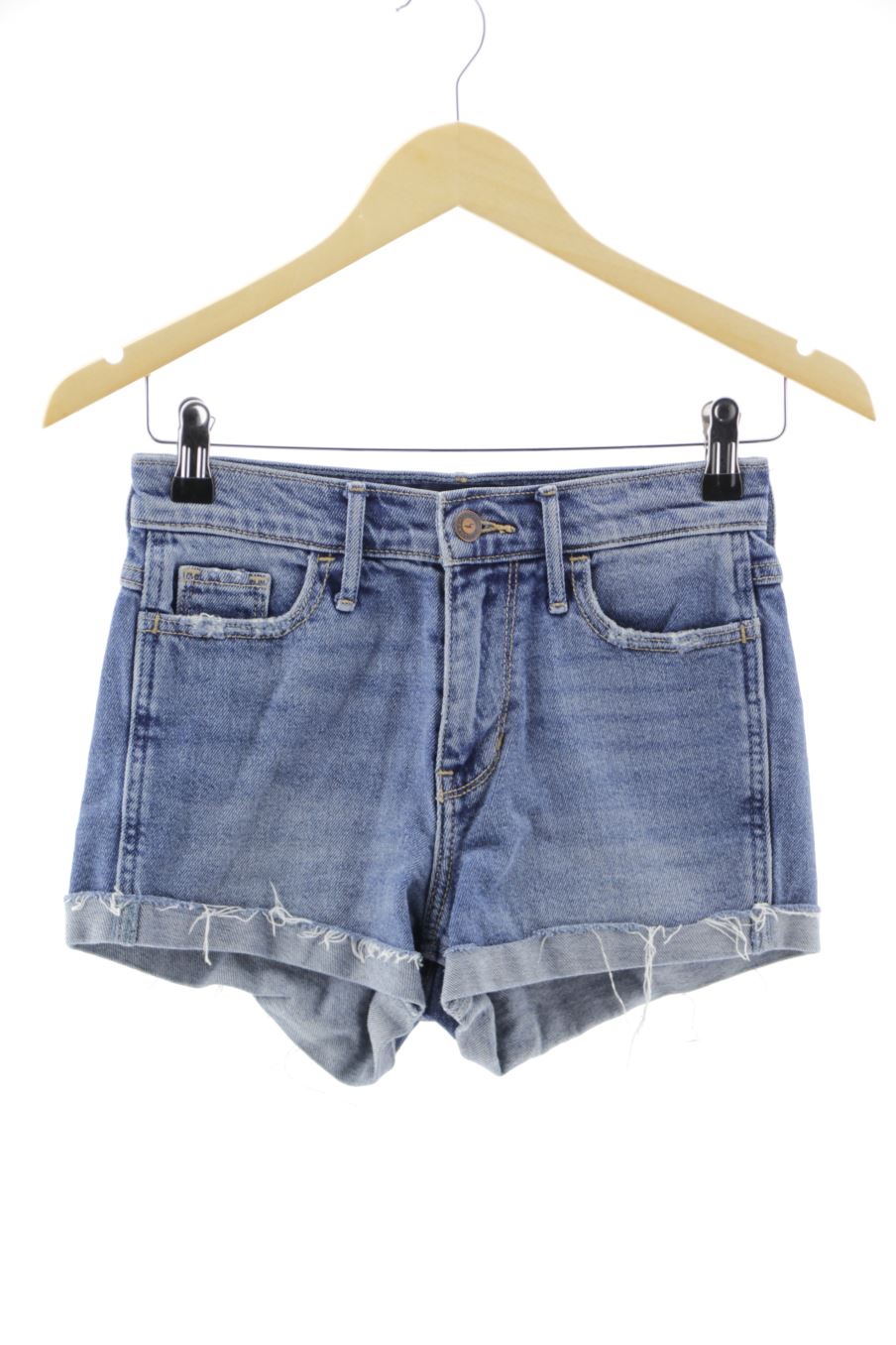 Shorts Hollister de la taille 34, de couleur bleu de denim