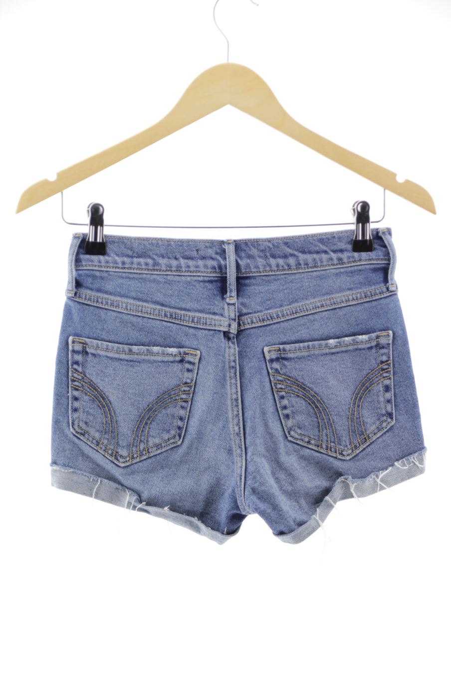 Shorts Hollister de la taille 34, de couleur bleu de denim
