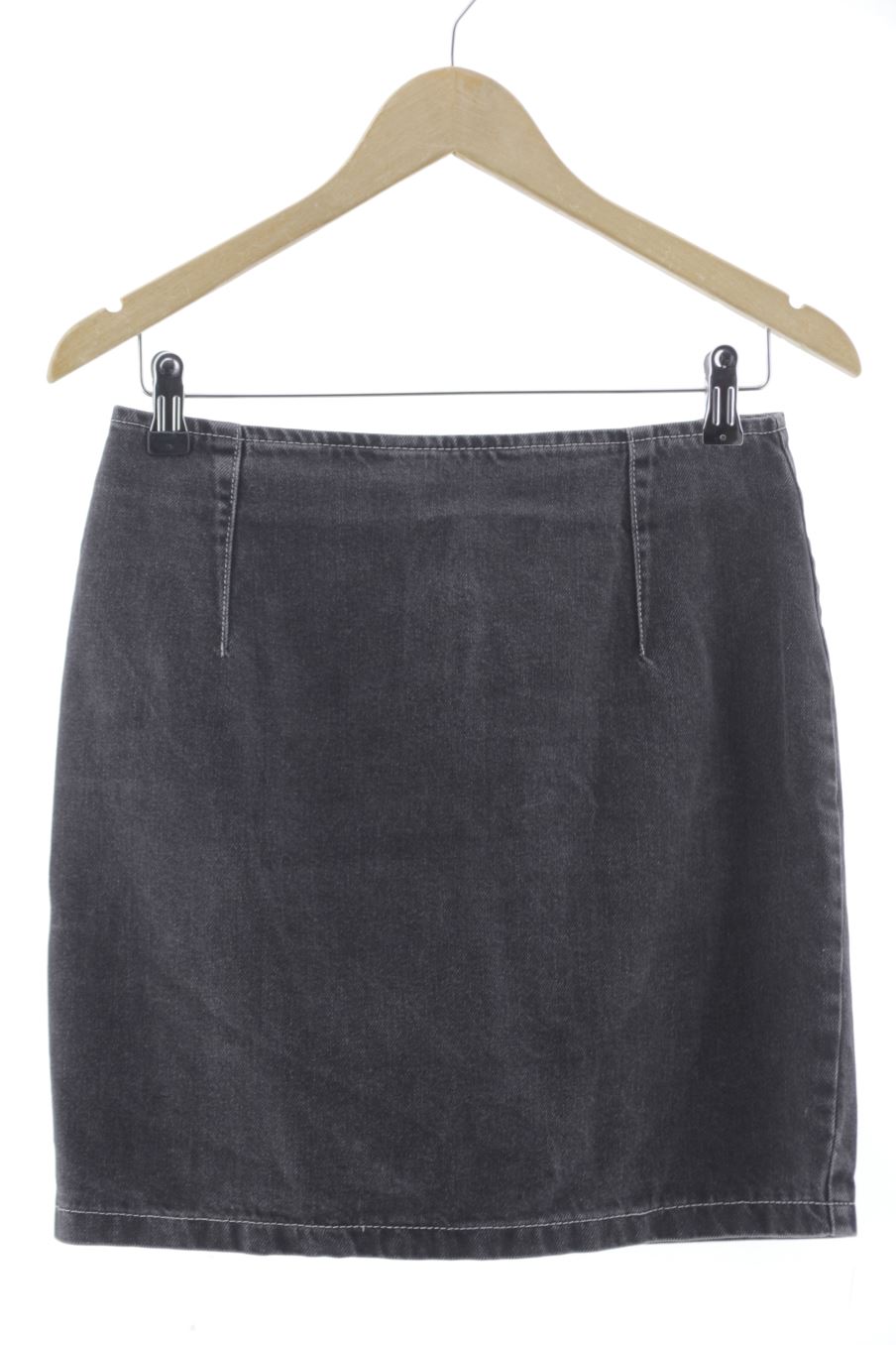 Aufwändiger Rock von ASOS Größe 38, Farbe Schwarz, aus Jeanskleidung für