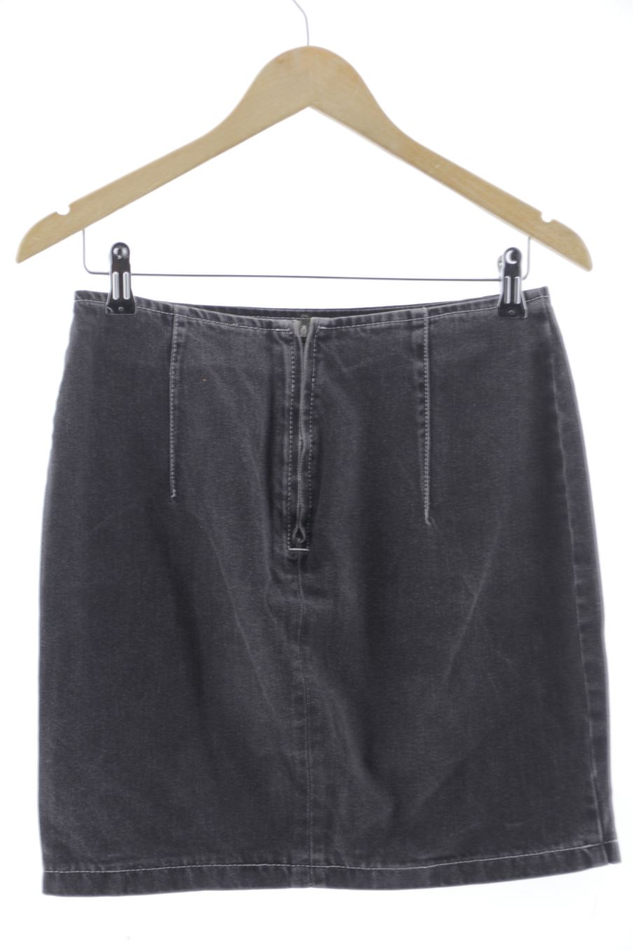 Aufwändiger Rock von ASOS Größe 38, Farbe Schwarz, aus Jeanskleidung für