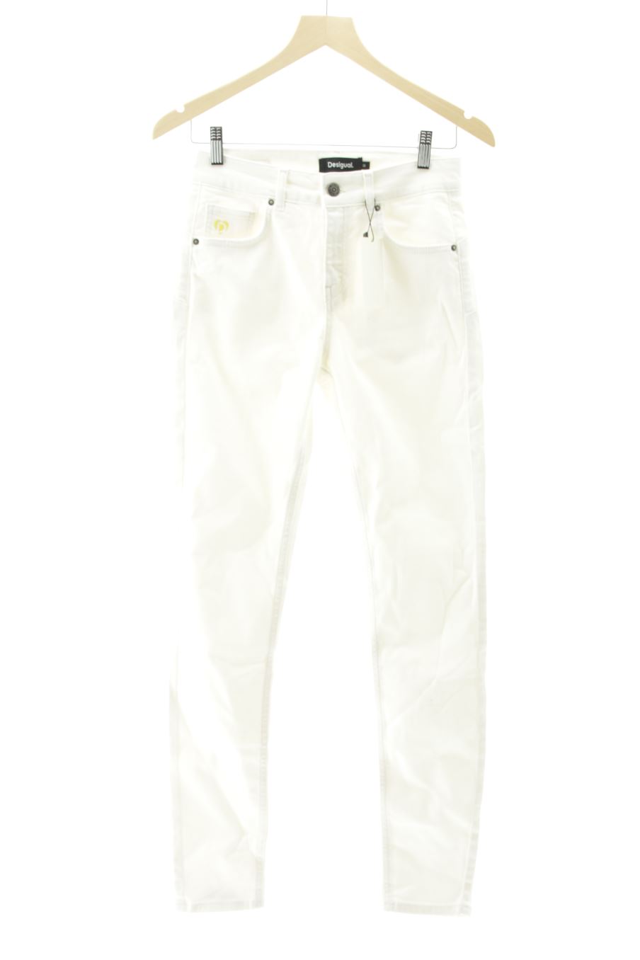 Jeans Desigual de la taille 38, de couleur blanc de denim