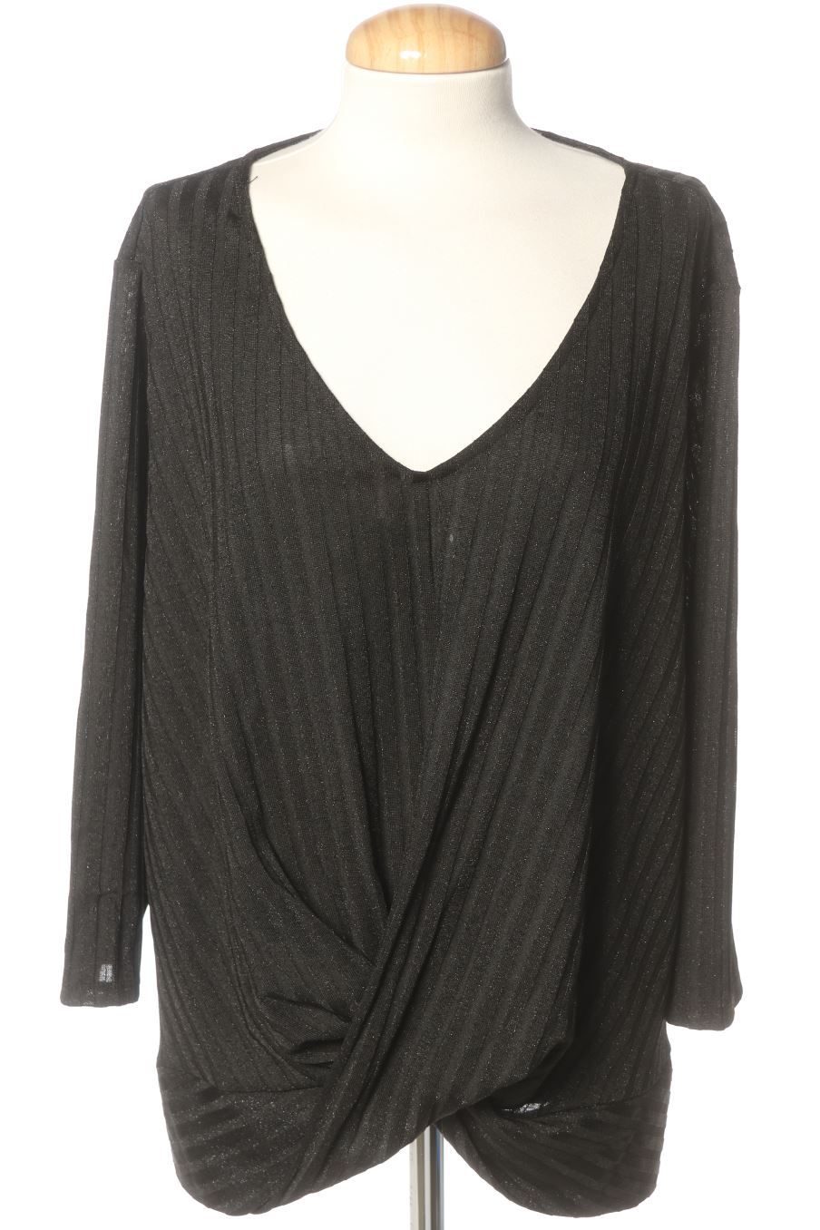 Blusa a maniche lunghe de Violeta (by Mango ) de la talla XXL, de color nero