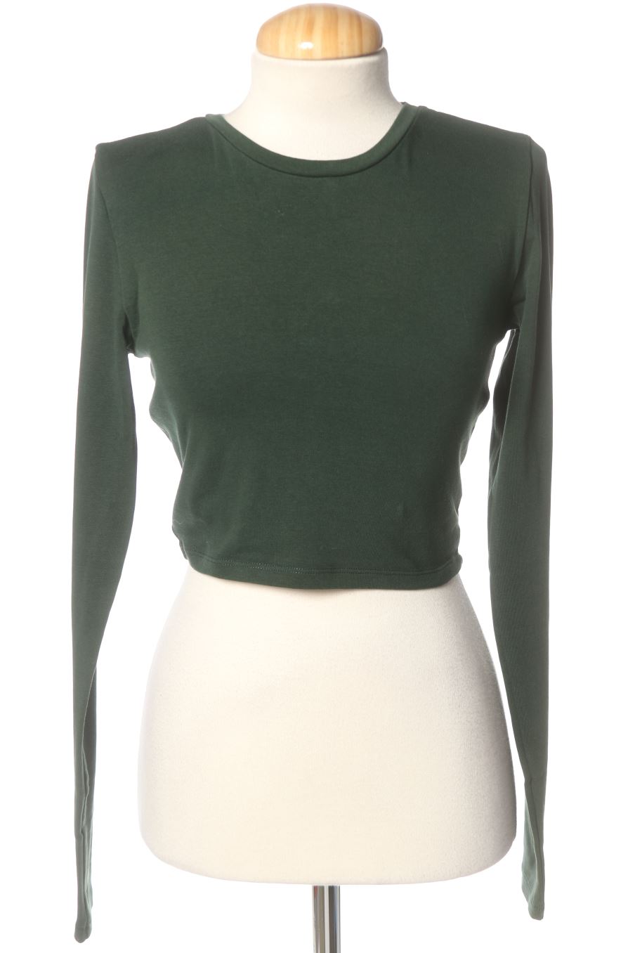 Camiseta manga larga de Zara de la talla L, de color verde