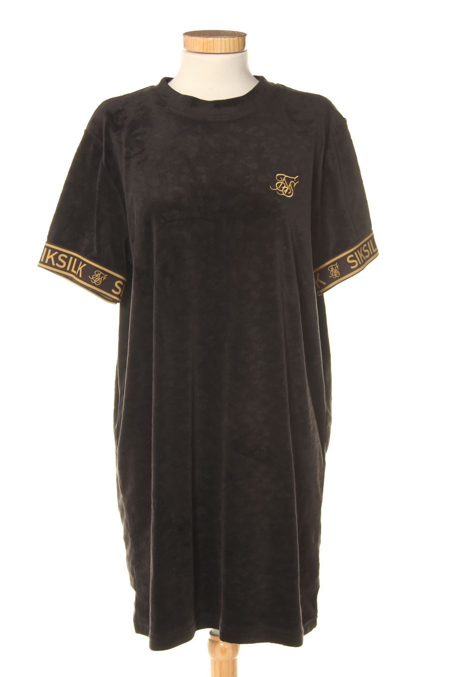 Vestido casual de SIKSILK de la talla 40, de color negro de terciopelo