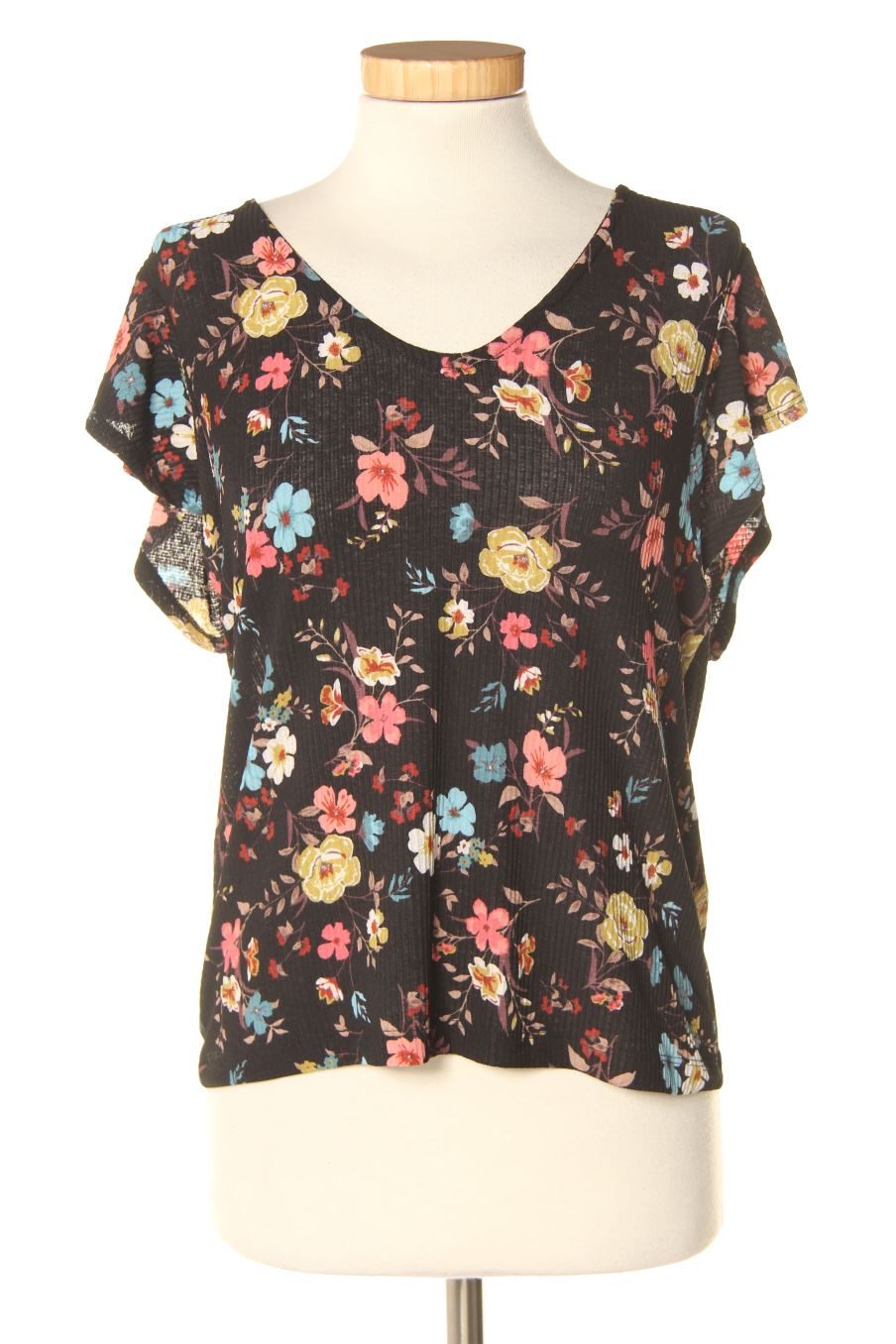 T-Shirt von Jacqueline De Yong Größe XS, Farbe Geblümt, für