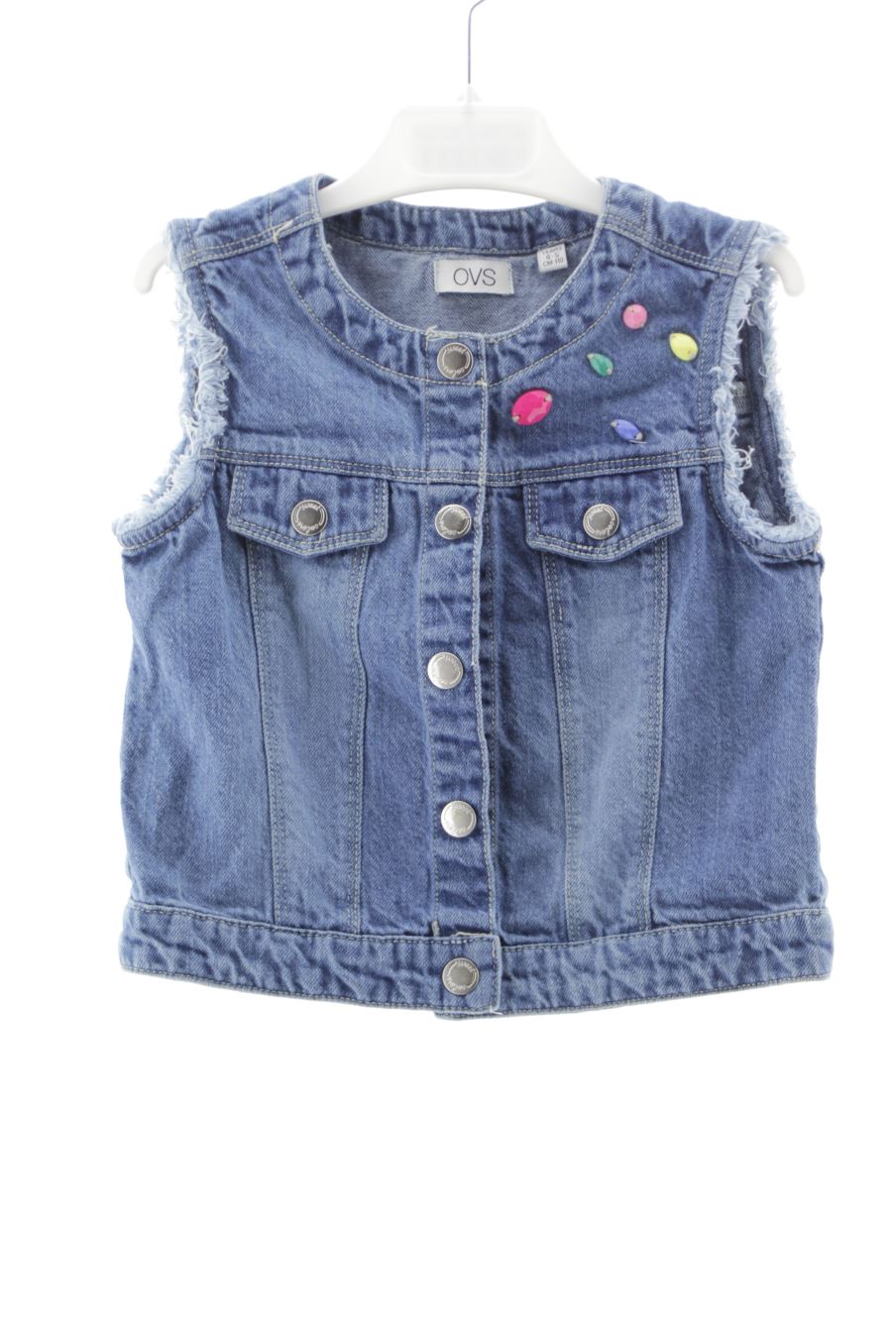Chaleco de tela de Ovs de la talla 4 años de denim de segunda mano