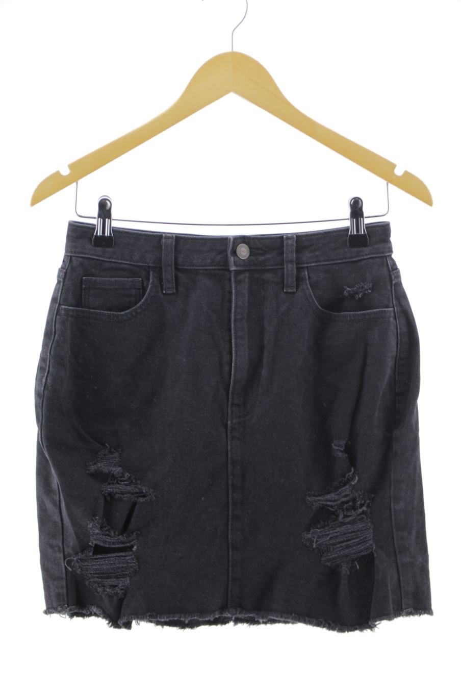 Jupe Hollister de la taille 36, de couleur noir de denim