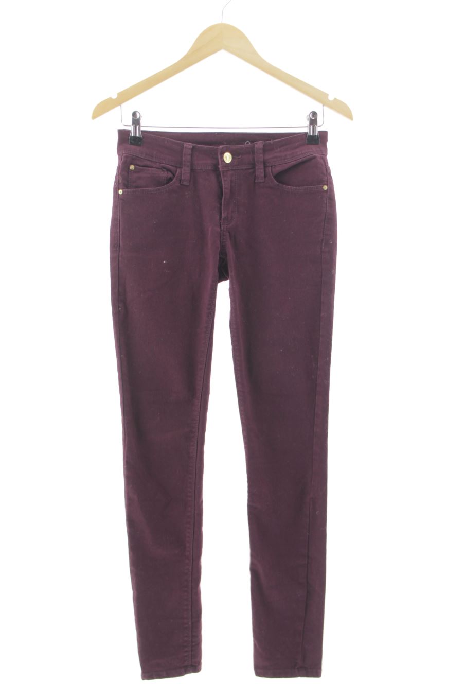 Vaquero de Mango de la talla 34, de color morado de ropa vaquera