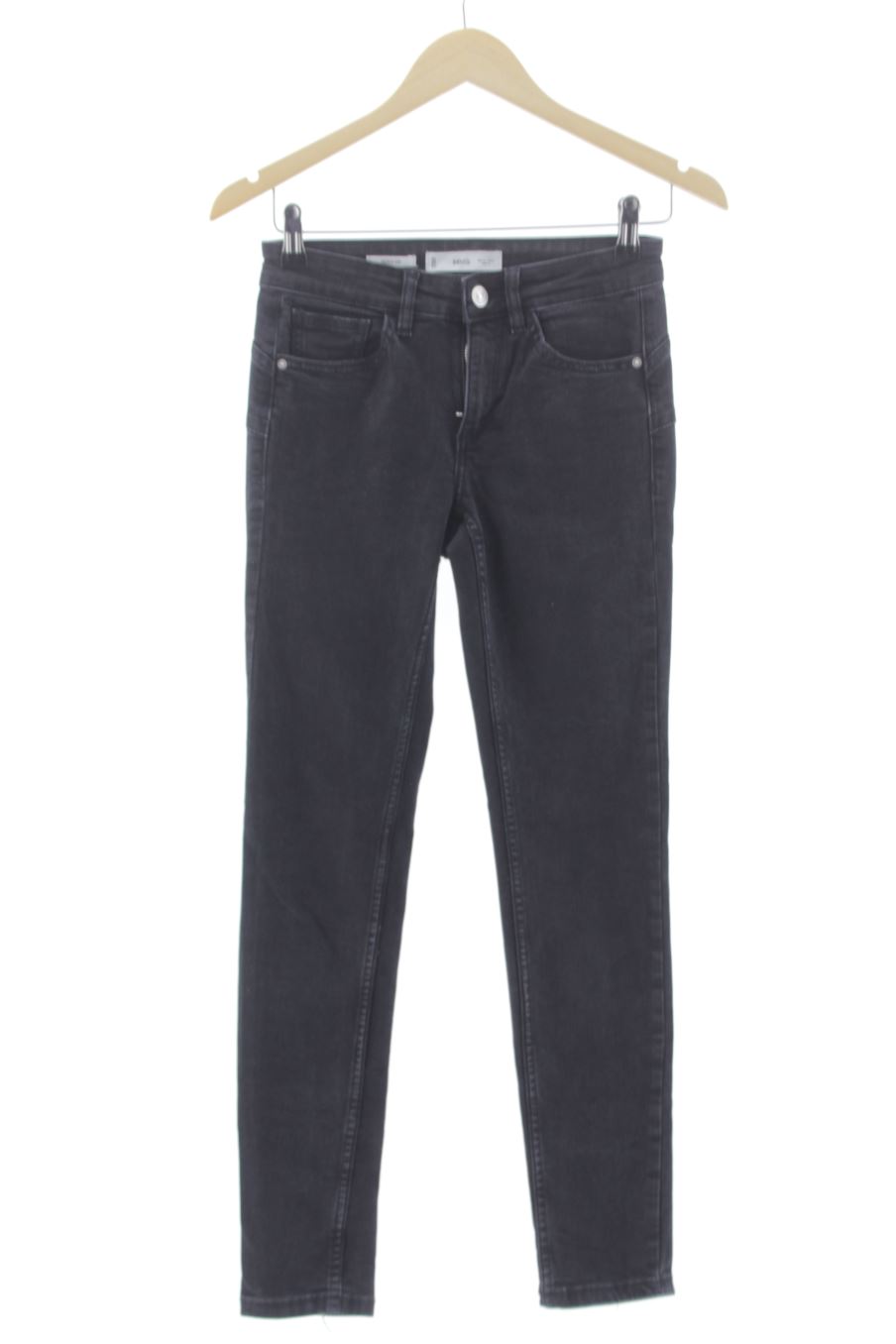 Vaquero de Mango de la talla 32, de color negro de ropa vaquera