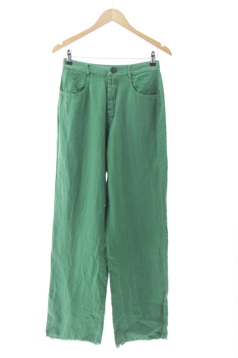 Pantalón de Zara de la talla XS, de color verde