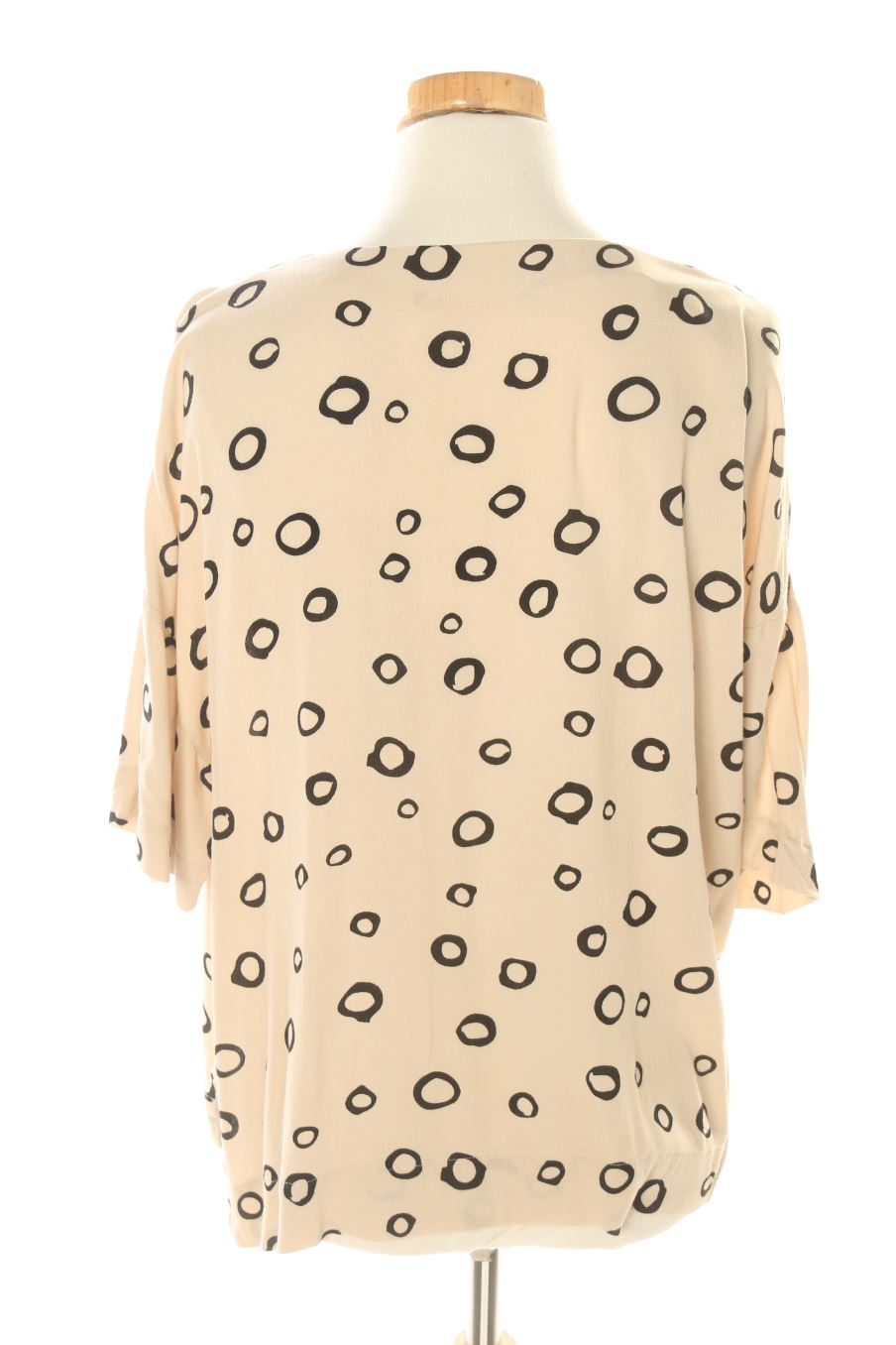 Blouse à manches courtes Parfois de la taille L, de couleur beige