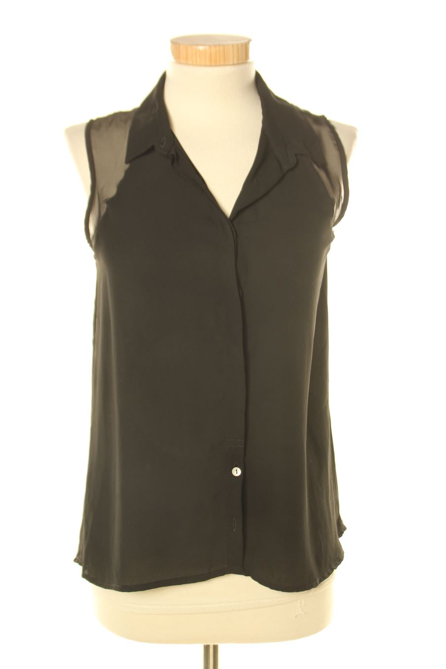 Camisa sin mangas de Bershka de la talla S, de color negro