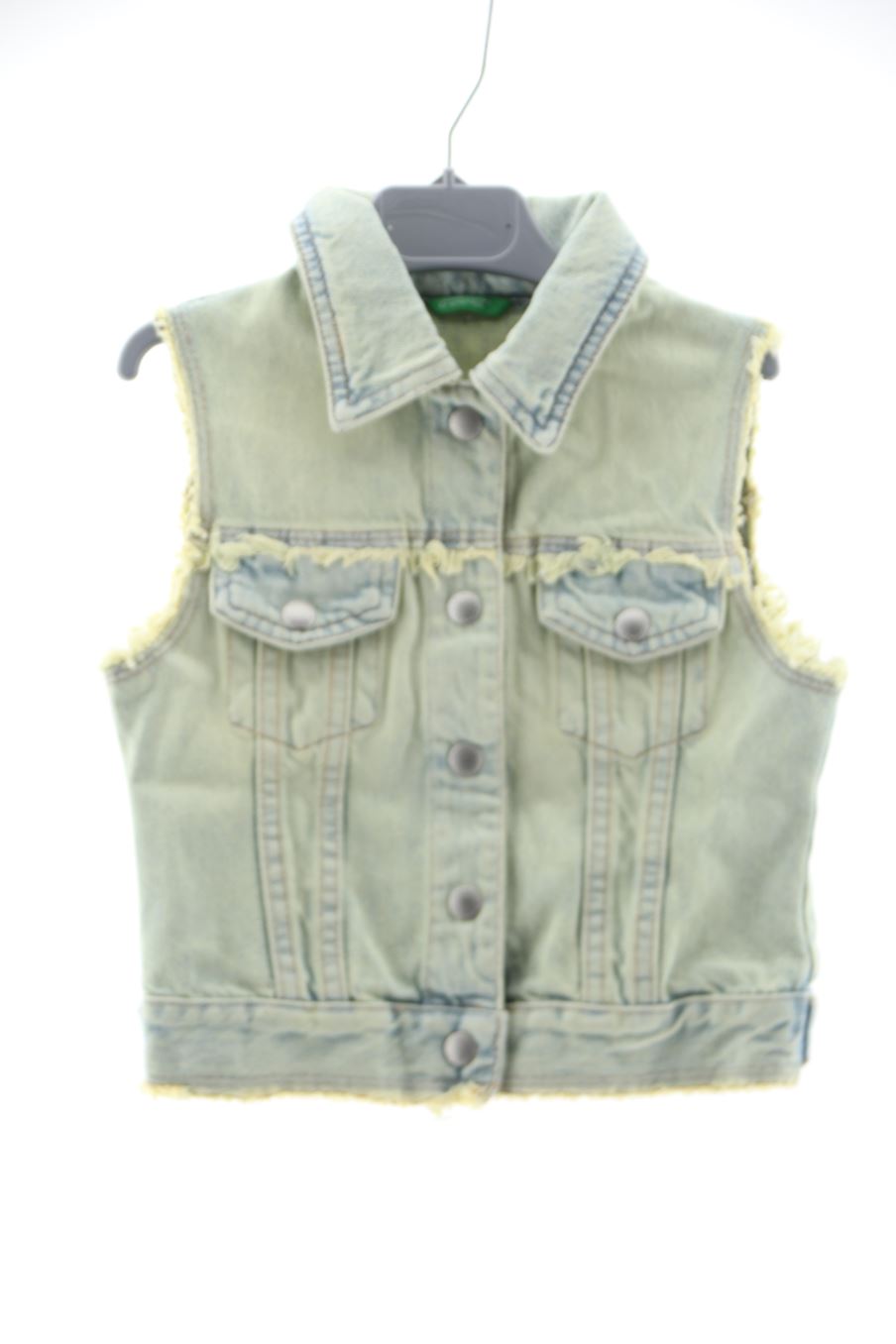 Chaleco de tela de Benetton de la talla 2 años de denim de segunda mano