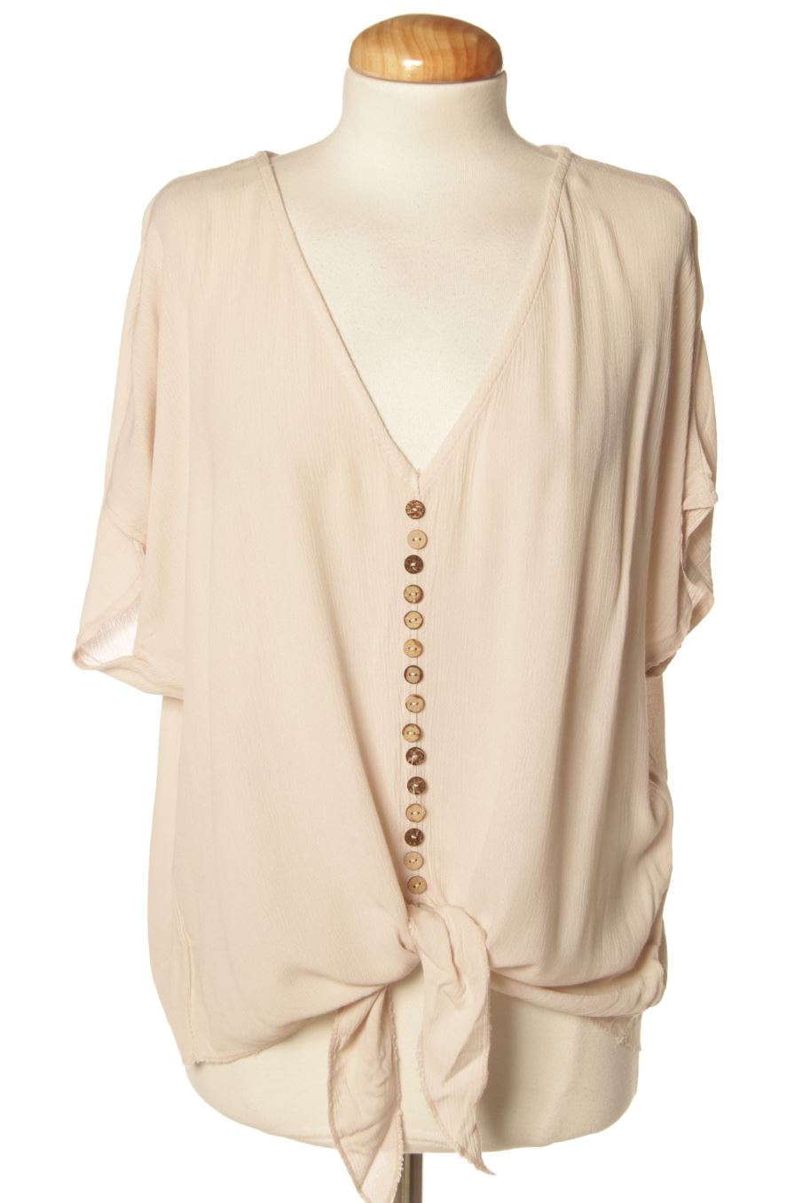Blouse à manches courtes PERCENTIL de la taille M, de couleur beige