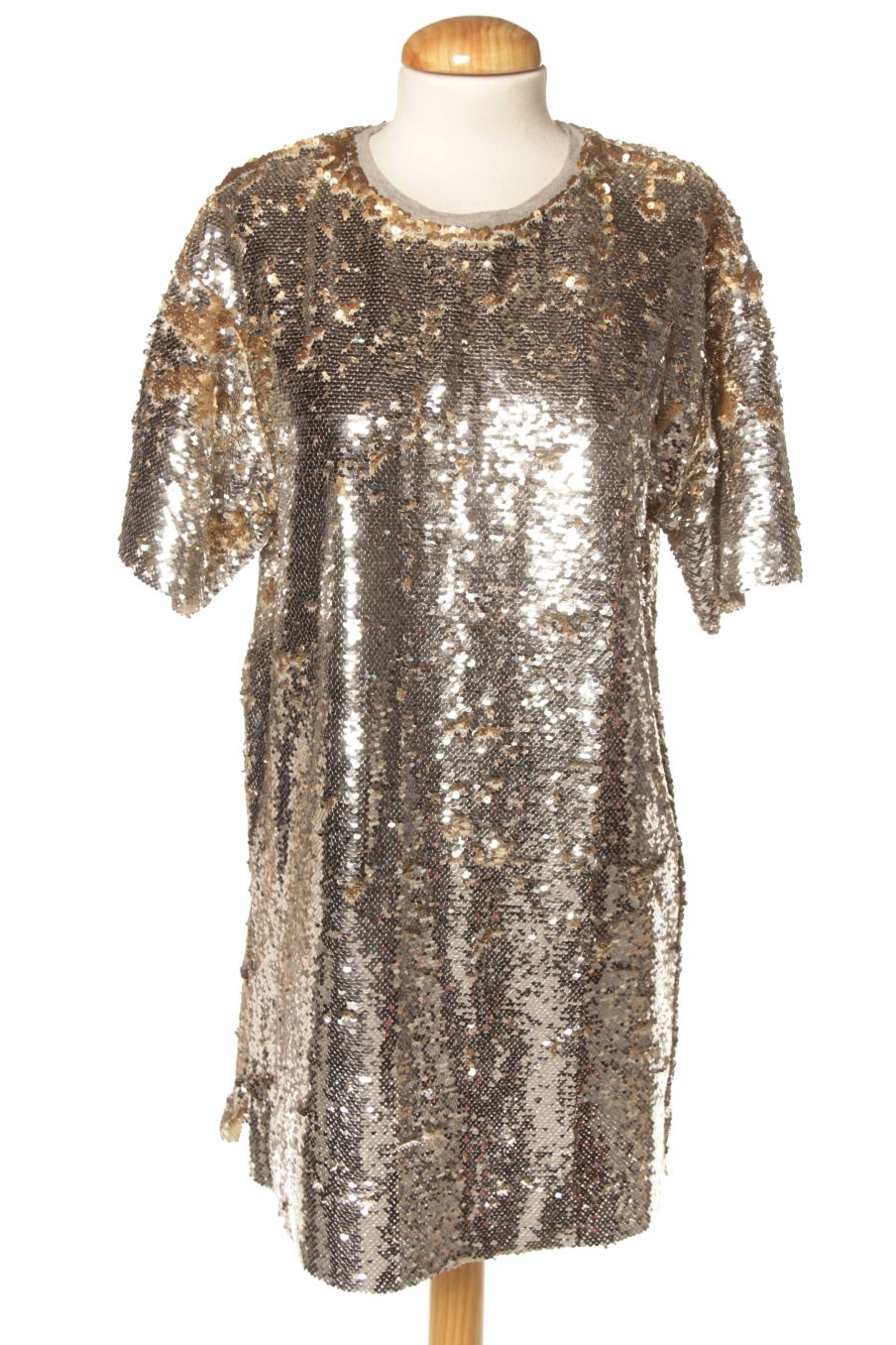 Robe Bershka de la taille S, de couleur argenté
