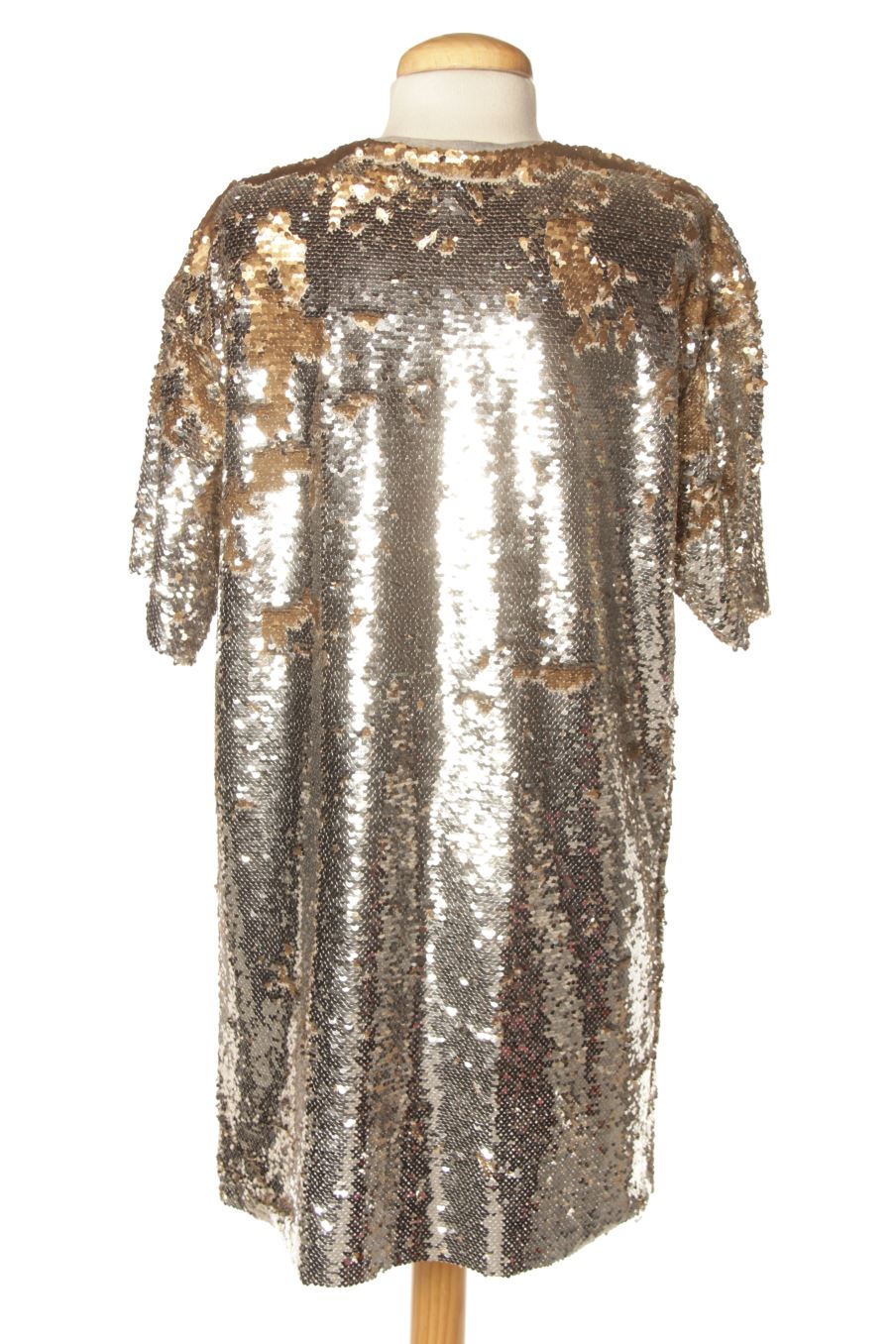 Robe Bershka de la taille S, de couleur argenté