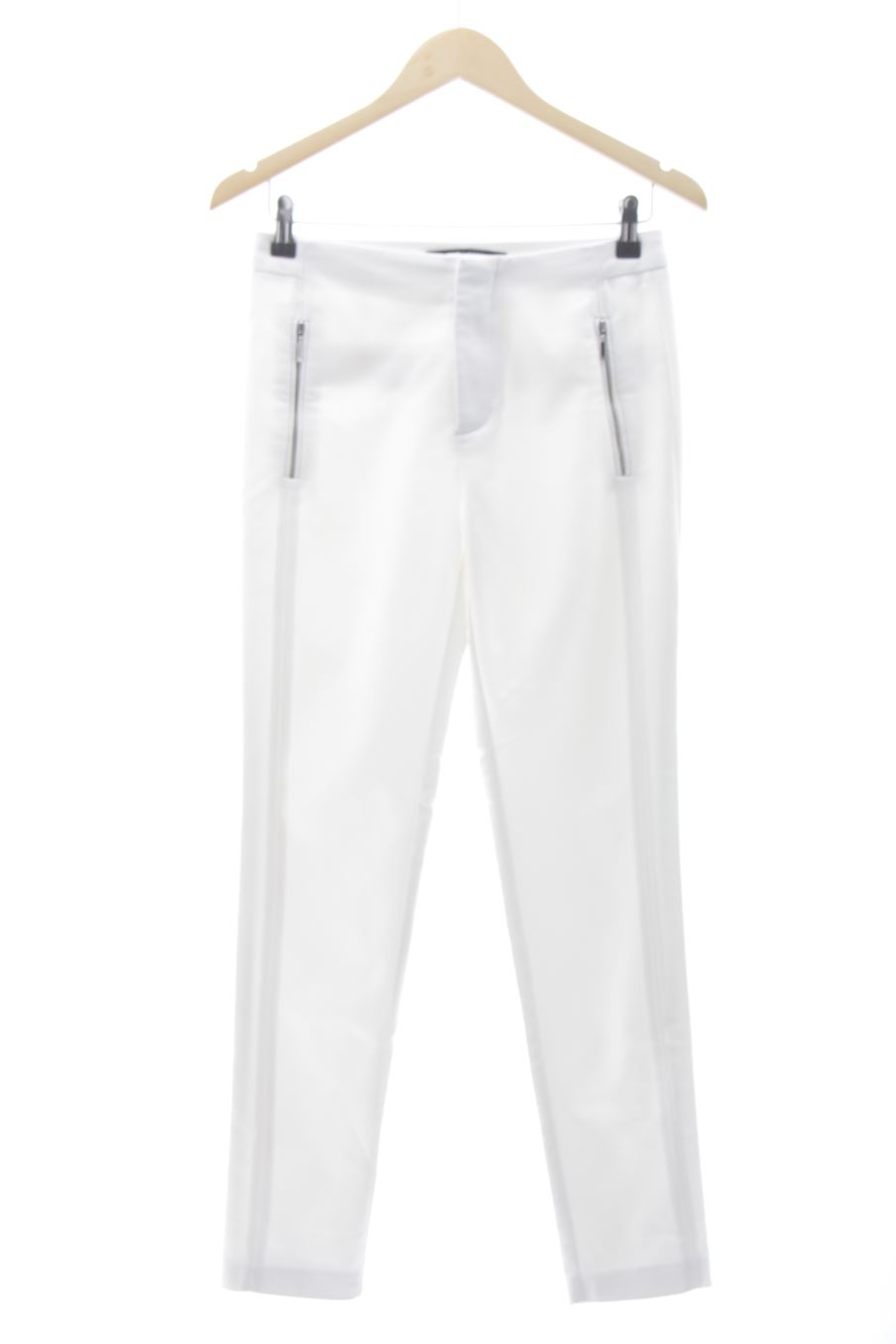 Pantaloni de Zara de la talla XS, de color bianco