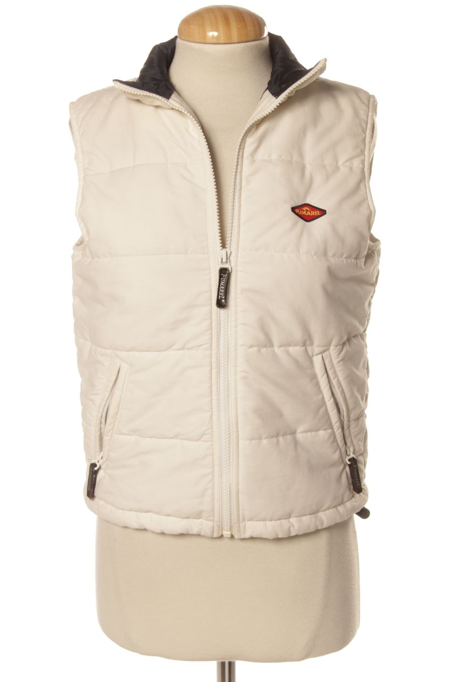Veste sans manches Fumarel de la taille M, de couleur blanc