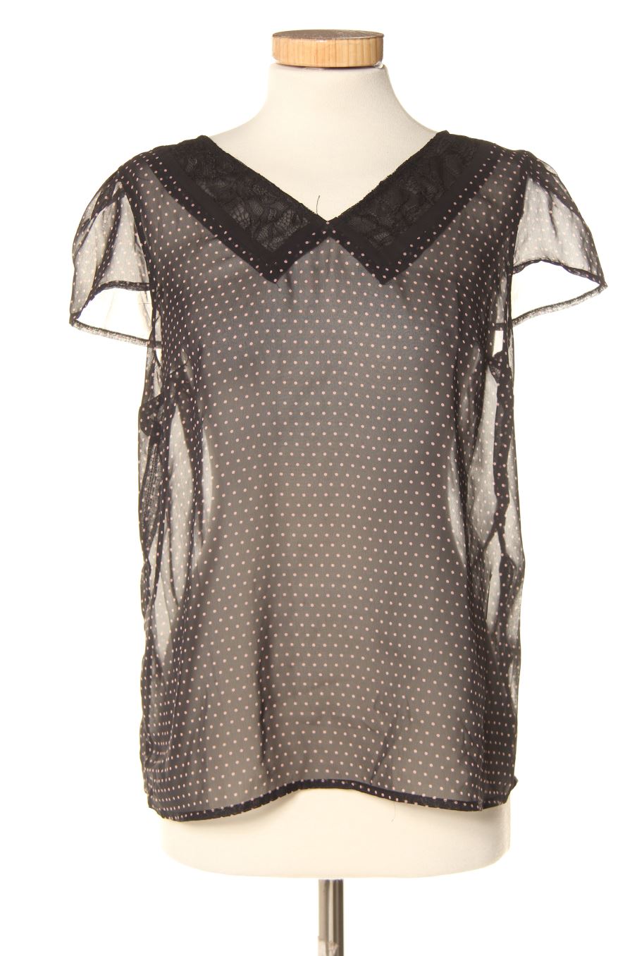 Blouse à manches courtes Promod de la taille M, de couleur noir