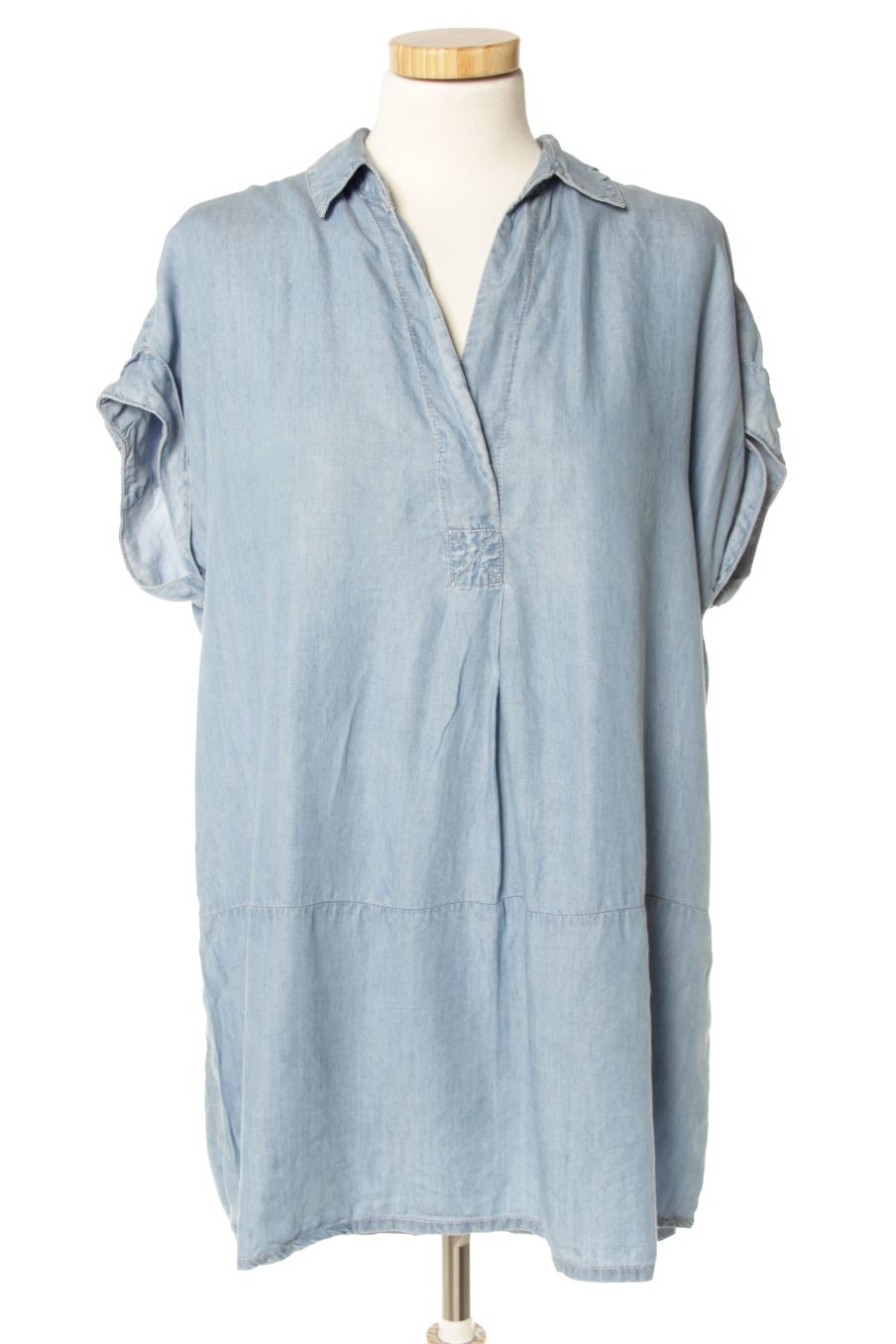 Blouse à manches courtes Promod de la taille L, de couleur bleu
