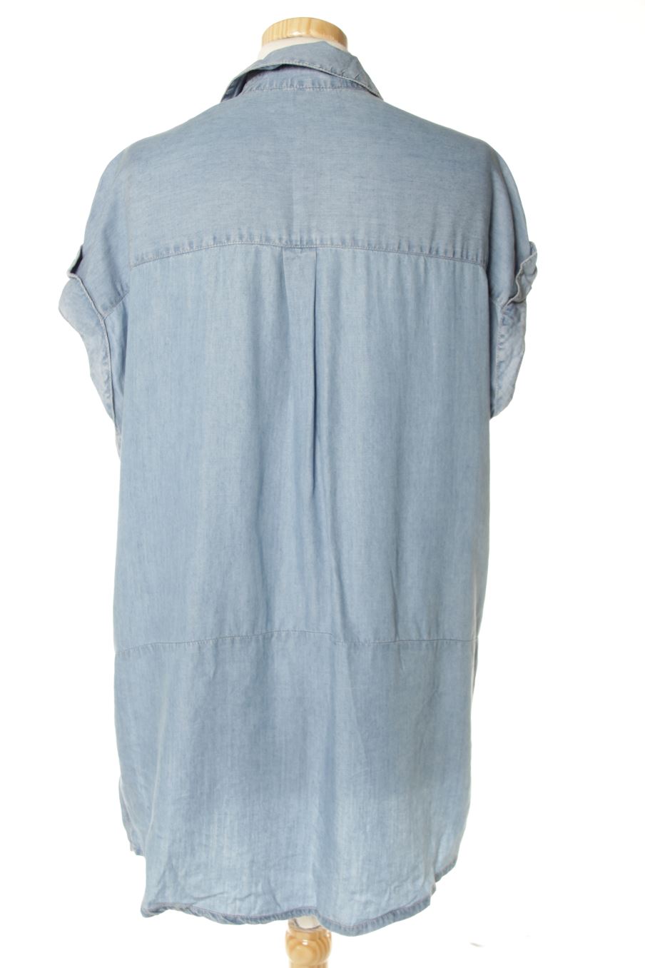 Blouse à manches courtes Promod de la taille L, de couleur bleu