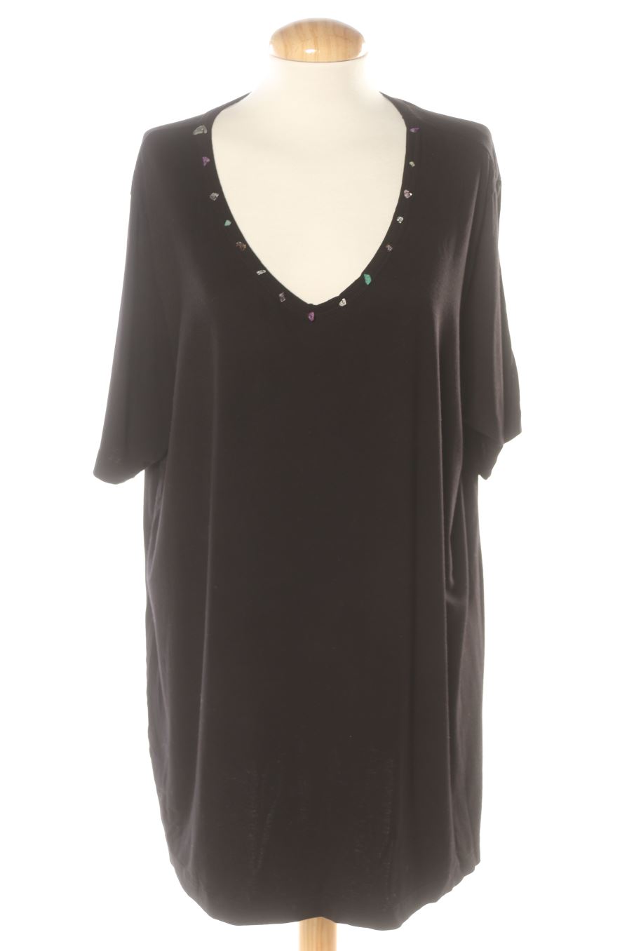 T-shirt Ulla Popken de la taille XXL, de couleur noir