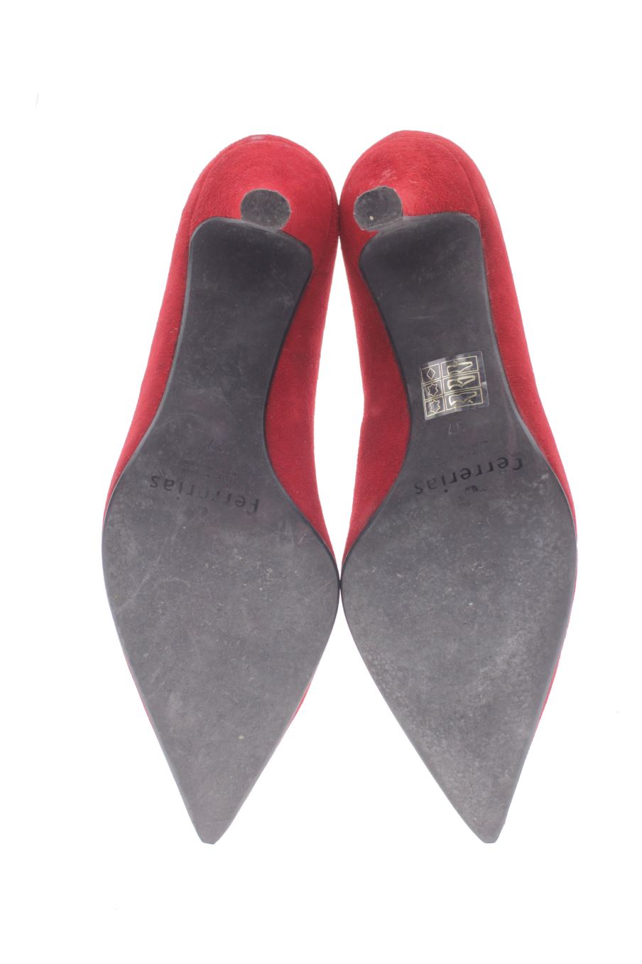 Zapatos de tacon de Ferrerias de la talla 37, de color rojo de