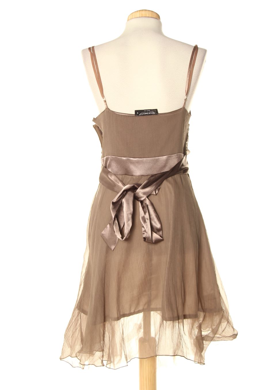 Aufwändiges Kleid von Rinascimento Größe S, Farbe Braun, aus Seide für