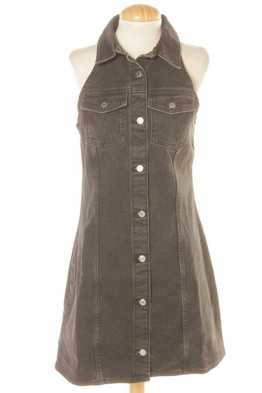 Robe casual H&M de la taille S, de couleur noir de denim