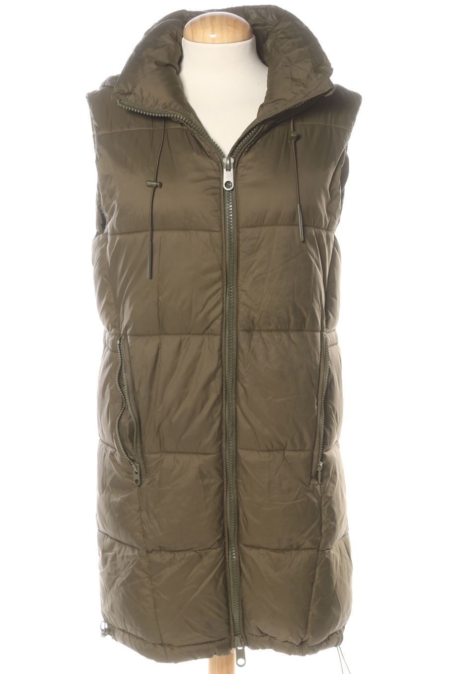 Gilet imbottito de Zara de la talla XS, de color verde