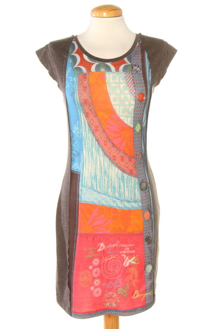 Robe casual Desigual de la taille XS, de couleur gris