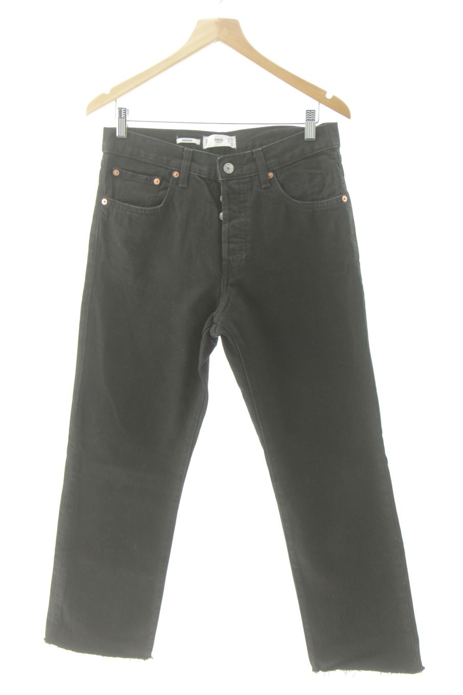Jeans de Mango de la talla 38, de color nero