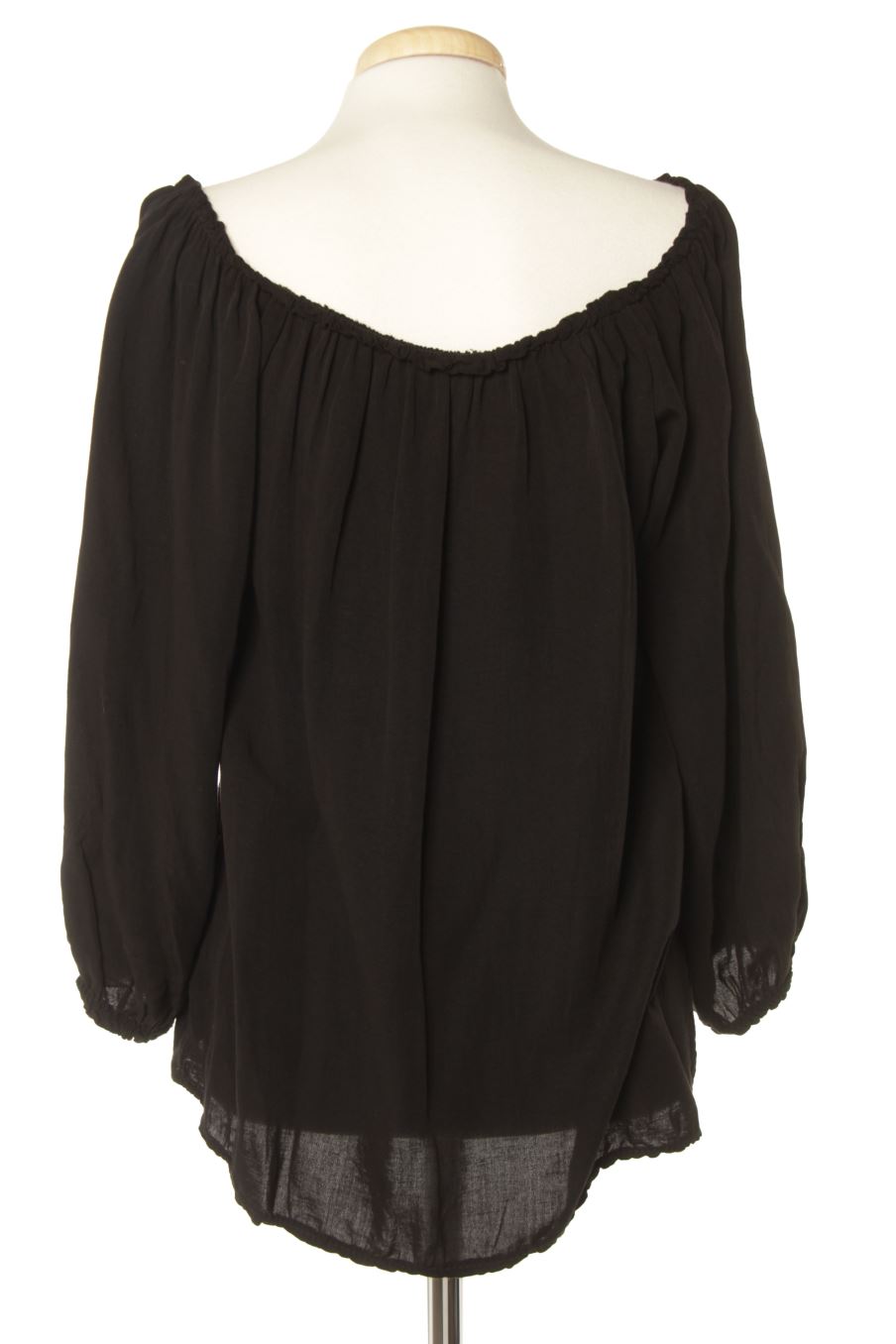 Blouse à manches longues Made in italy de la taille M, de couleur noir