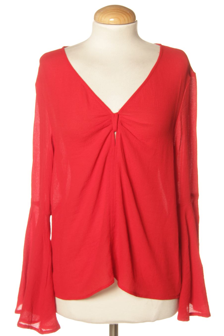 Langärmelige Bluse von H&M Größe 36, Farbe Rot, für