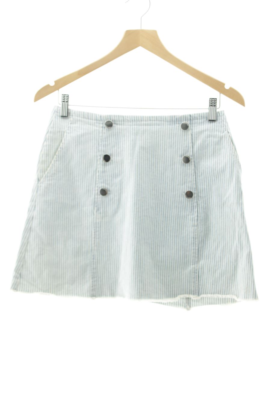 Falda de Zara de la talla M, de color rayas de ropa vaquera