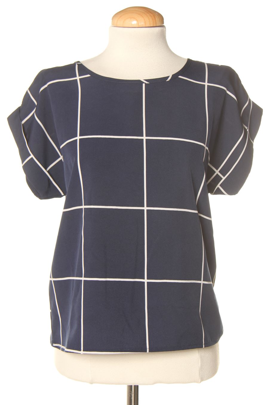Blusa de manga corta de PERCENTIL de la talla XS, de color cuadros