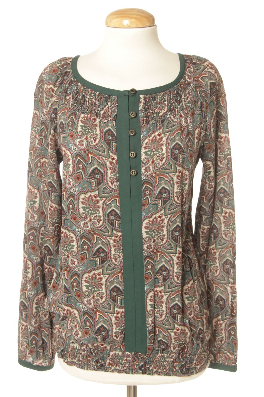 Blusa de manga larga de Fórmula Joven de la talla 38, de color estampado
