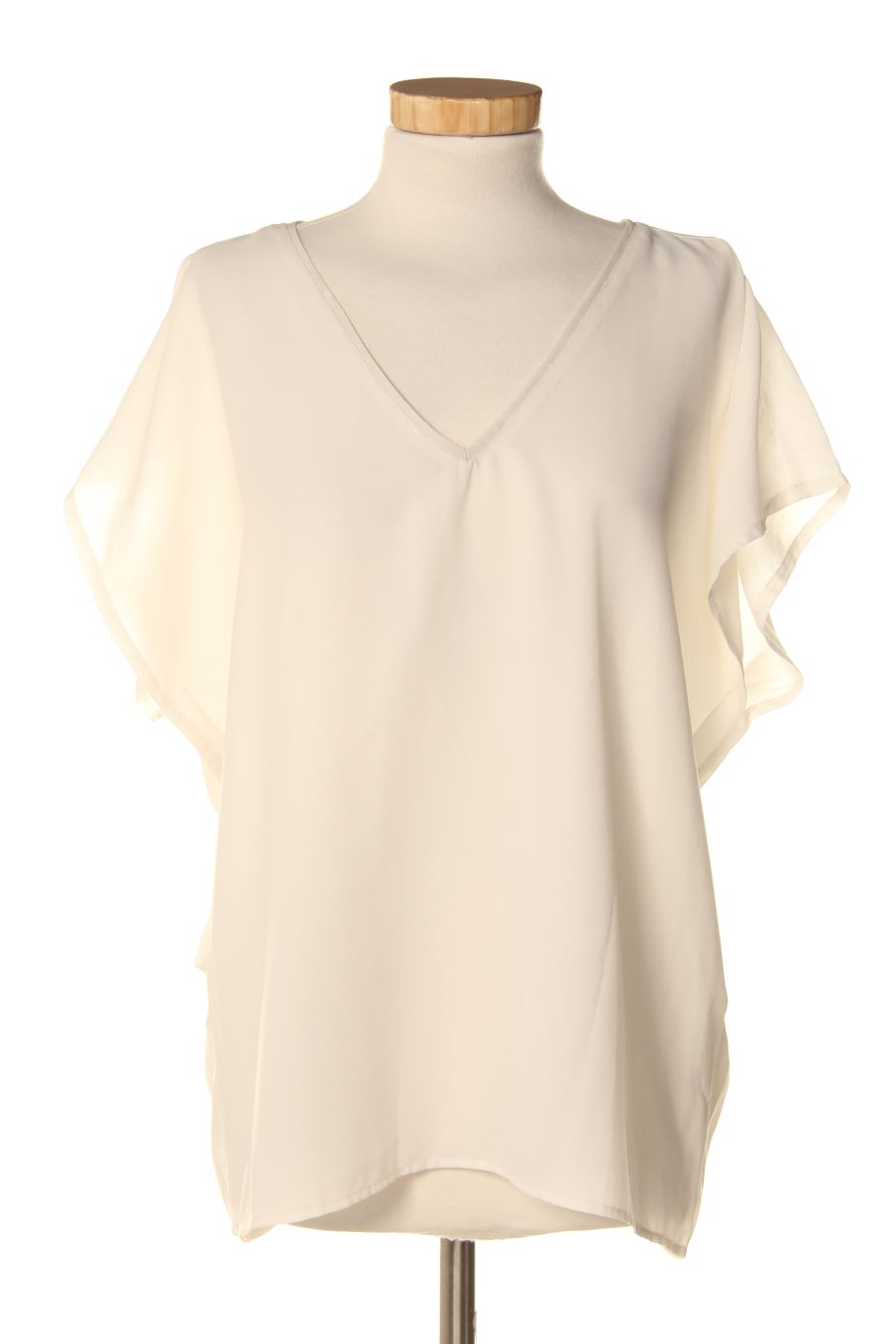Blouse à manches courtes Yerse de la taille L, de couleur blanc